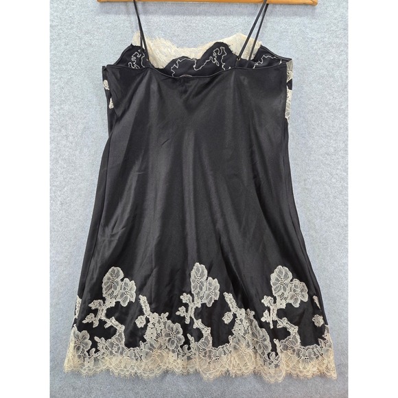 Victoria's Secret Black Lace Trim Slip Dress Camisole Lingerie Nightgown Size S - Picture 5 of 6